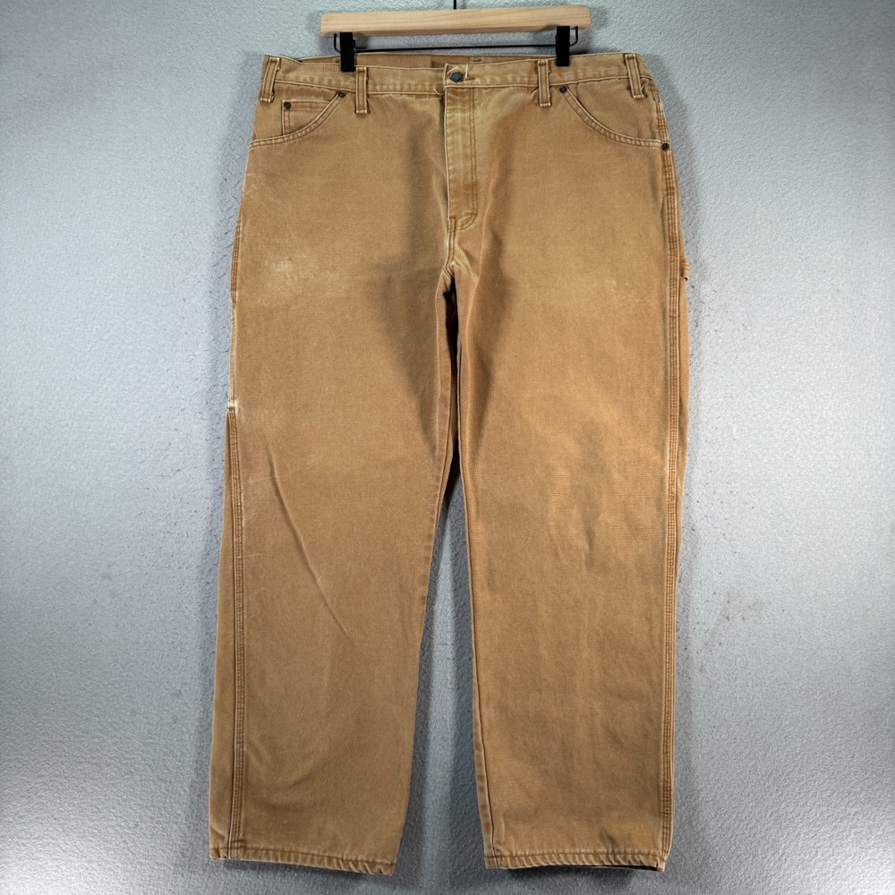 Vintage Dickies Canvas Carpenter‎ Pants Mens 40x30 Brown Classic Workwear Y2K